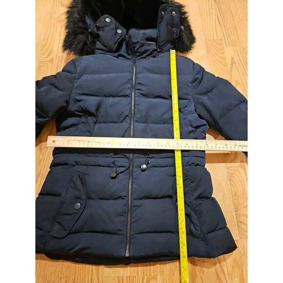 ZARA Black Wind Protection Down Puffer Jacket Winter Coat Size XS EUC - Picture 8 of 13